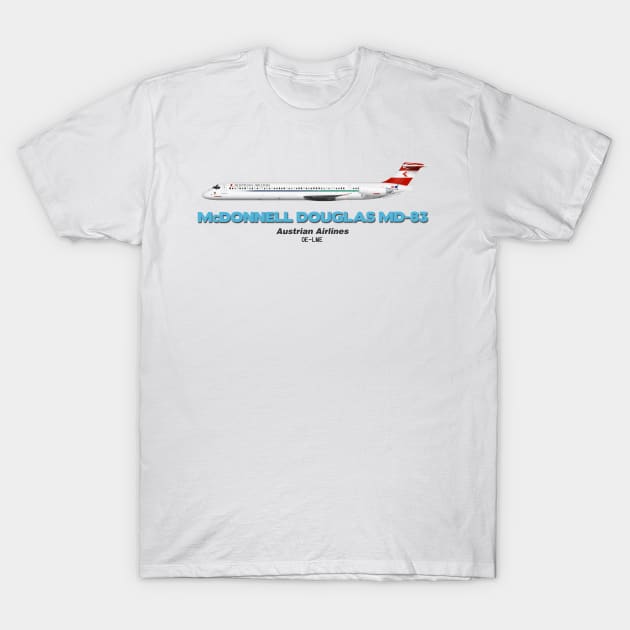 McDonnell Douglas MD-83 - Austrian Airlines T-Shirt by TheArtofFlying